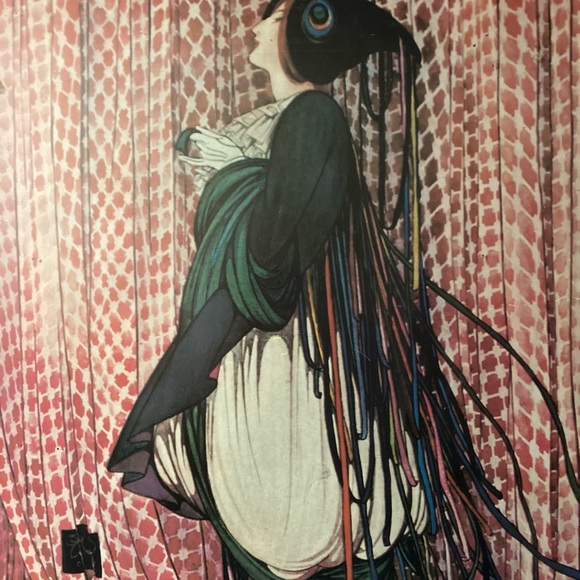 Rare vintage framed vogue cover.